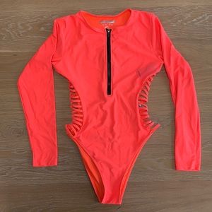 NWT Neon Pink Swimsuit Forever21